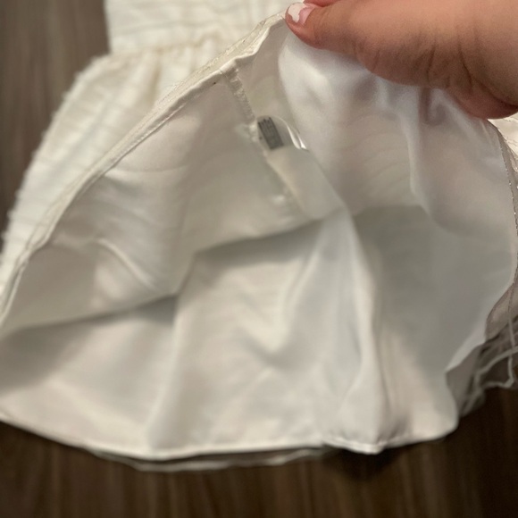 Katie M White and Gold Sleeveless Scoop Neck A-Line Dress size 5-NWOT - Picture 6 of 8